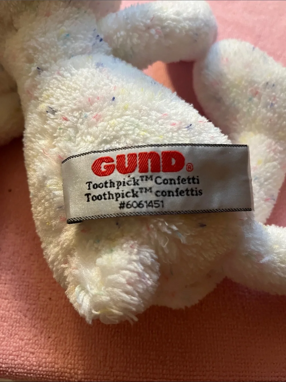 Rare GUND Confetti Toothpick Teddy Bear